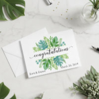 Folhas Personalizadas de Felicitações de Casamento