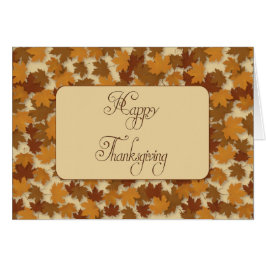Cartão Folhas Pintadas de Ação de Graças
