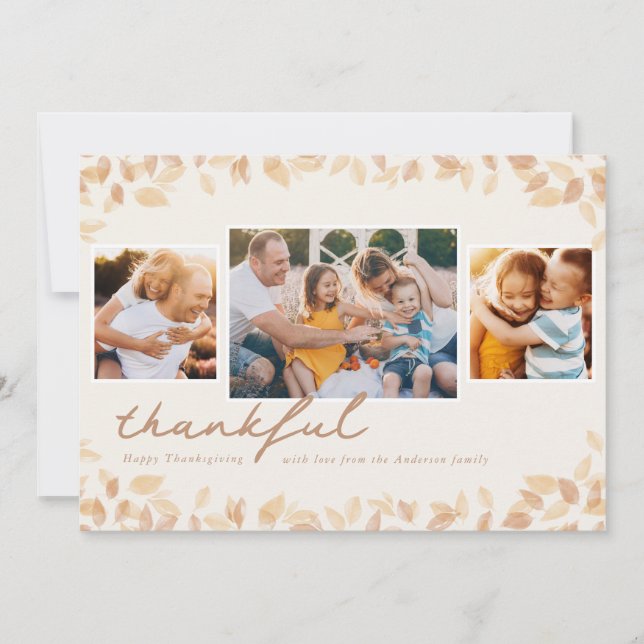 Cartão Folhas simples (Frente)