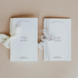 Cartão Folheto do programa de casamento moderno com ícone