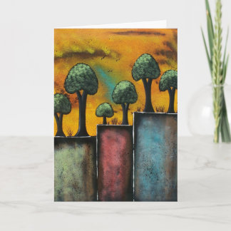 Cartão FOLK ART Against Wind BY LORI (ARTE FOLK Contra O 