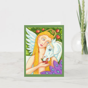 Cartão FOLK ART PEGASUS E EVENTOS NO JARDIM DE EDEN Vazio