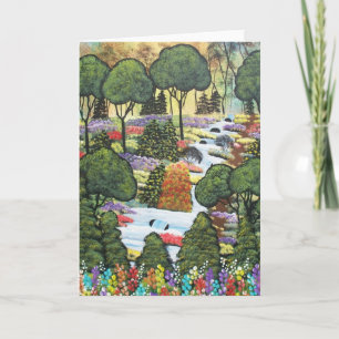 Cartão FOLK ART Surrounded By Love BY LORI greeting card
