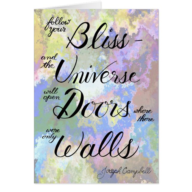Cartão FollowYourBliss (Frente)