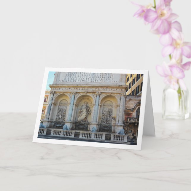 Cartão Fontana dell'Acqua Felice, Roma, Itália (Orquídea)