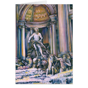 Cartão Fontana Di Trevi, Roma, Itália