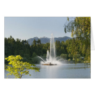 Cartão Fonte de Lagoa Perdida, Stanley Park, Vancouver,