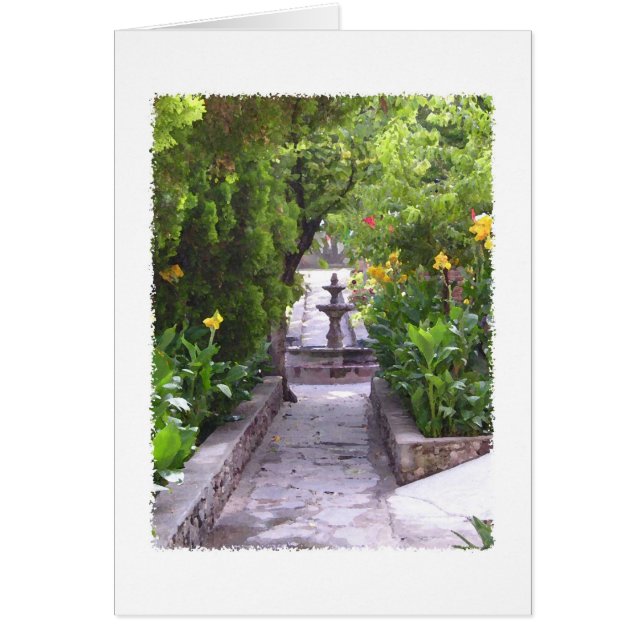 Cartão Fonte do Jardim Mexicano (Frente)