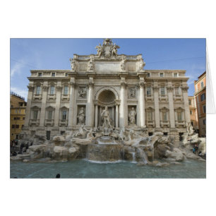 Cartão Fonte histórica do Trevi em Roma, Italia