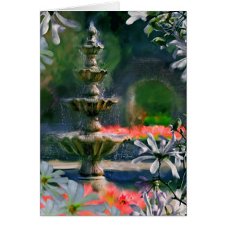 Cartão fonte nas flores