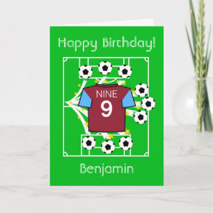 Cartão Football Star (Claret & Blue)(Claret Collar)