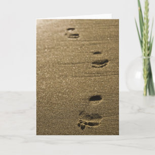 Cartão Footprints in the Sand Greeting Card