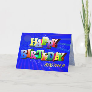 Cartão For brother Bright bubbles birthday card