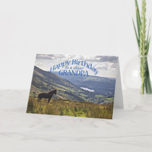 Cartão For grandpa a horse and landscape birthday card