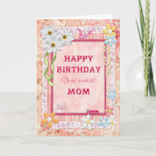Cartão For mom, craft birthday card