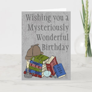 Cartão For Readers and Mystery Book Fans Birthday