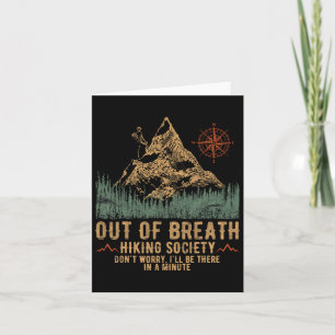 Cartão Fora Da Breath Hipercaling Society Engraçada Monta