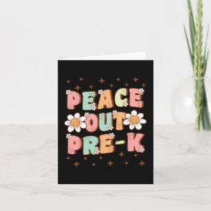 Cartão Fora Da Groovy Pré-k, Cute No Último Dia De Pós-Gr