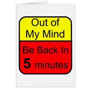 Cartão Fora de minha mente