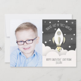 Cartão Fora deste Namorados de sala de aula de espaço de