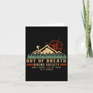 Cartão Fora Do Ar, Hiker De Montanha Engraçado Da Socieda