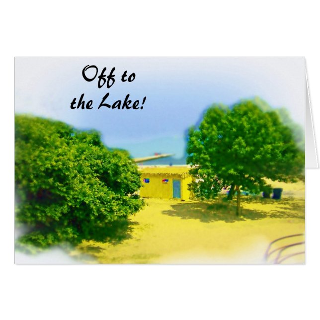 Cartão Fora para a costa do lago! (Frente Horizontal)