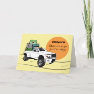 Cartão Fora para a faculdade, pega caminhão com bagagem