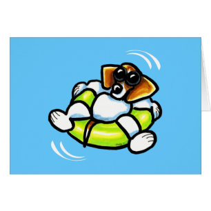 Cartão Fora-Trela legal Art™ do flutuador da piscina do