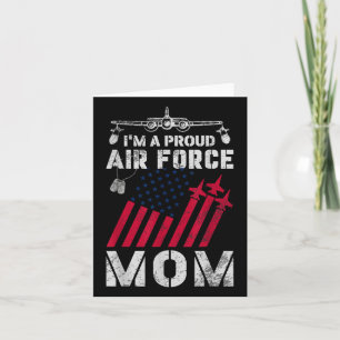 Cartão Força Aérea Orgulhosa Mãe Família Militar da Força
