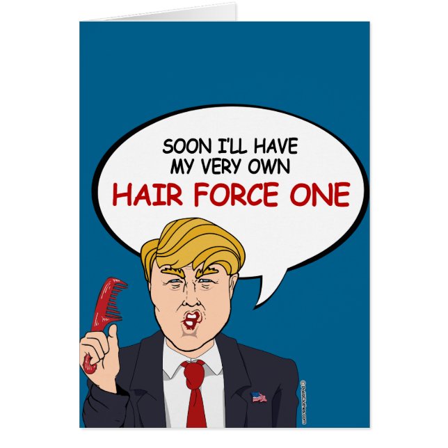 Cartão Força de Cabelo Um de Trump (Frente)