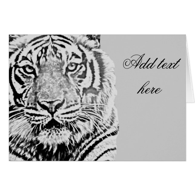 Cartão Força de tigre_ (Frente horizontal)