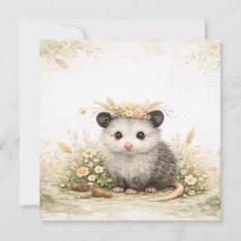 Cartão Forest friend woodland opossum 