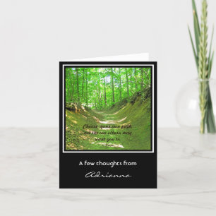 Cartão Forest Path Personalized Note Card