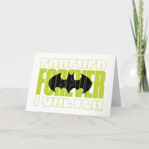 Cartão Forever Batman Typography Symbol Graphic
