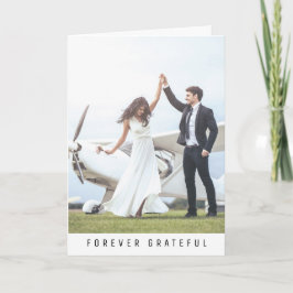Cartão Forever Grateful Simple 2 Fotografia Casamento Obr