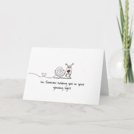 Cartão "Forever Holding You" Cute Snail Card