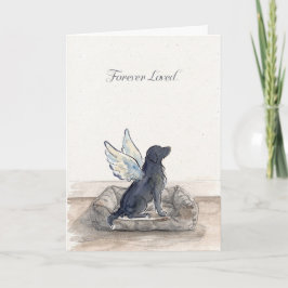 Cartão Forever Loved Angel Dog Pet Memorial Sympathy