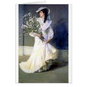 Cartão Forma do casamento da noiva do Victorian