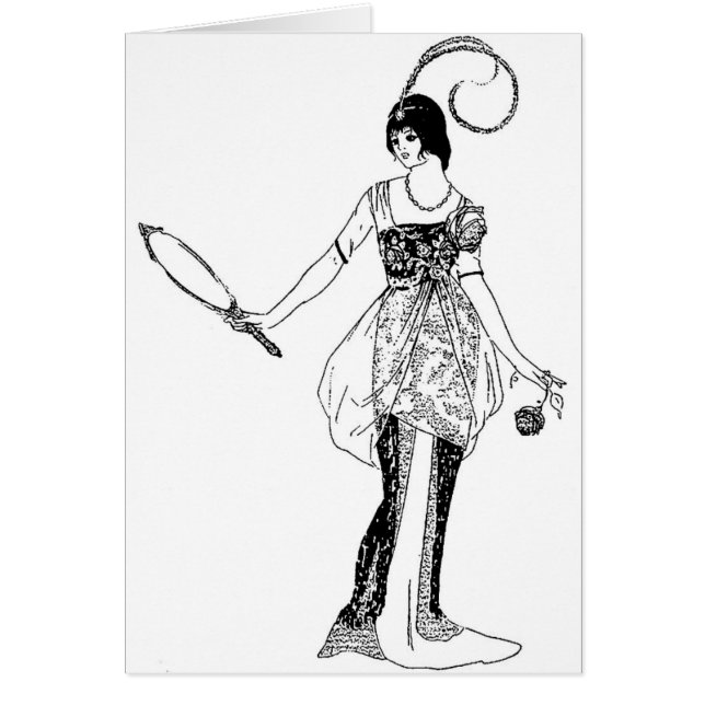 Cartão Forma do vintage (Frente)