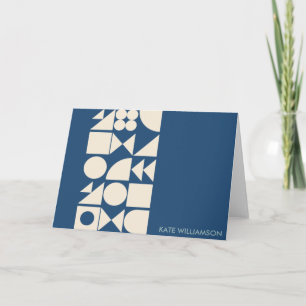 Cartão Forma Geométrica Azul Moderna Minimalista Persona