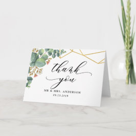 Cartão Forma Geométrica Dourada Eucalyptus