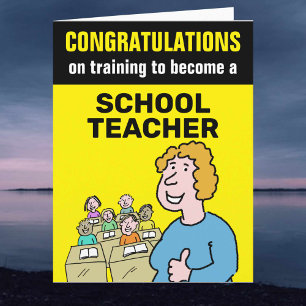 Cartão Formação de parabéns para se tornarem professor