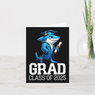Cartão Formando Cl De 2025 Boys Shark Funny Gradua