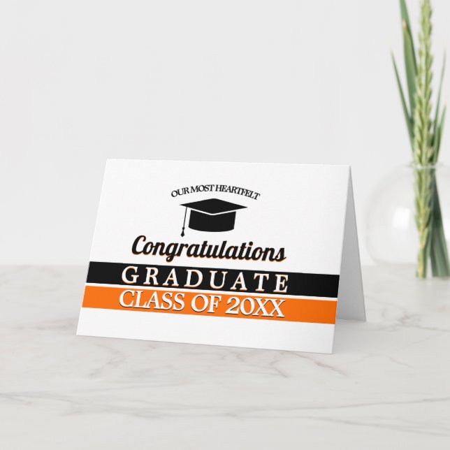 Cartão Formando de Parabéns de Cores Escolares (Frente)