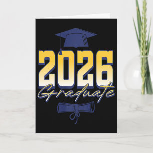 Cartão Formando em 2026 Chapéu de Formatura Diploma Premi