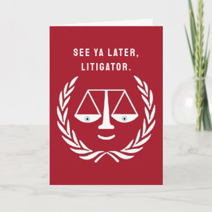 Cartão Formando Funny Lawyer Law School