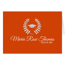 Formando Laranja Obrigado Nota (4,25" x 5,5"), Pla