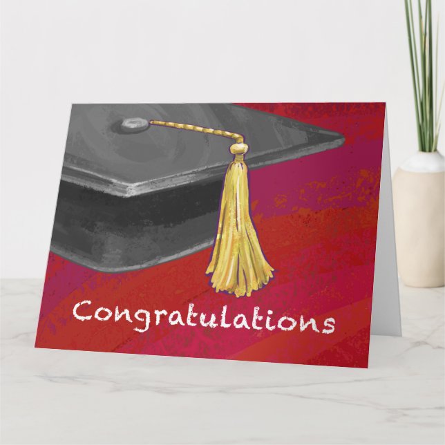 Cartão Formando preto e vermelho (Frente)