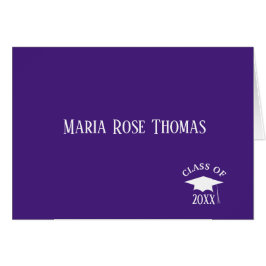 Cartão Formando Roxo Obrigado Nota (4,25" x 5,5")