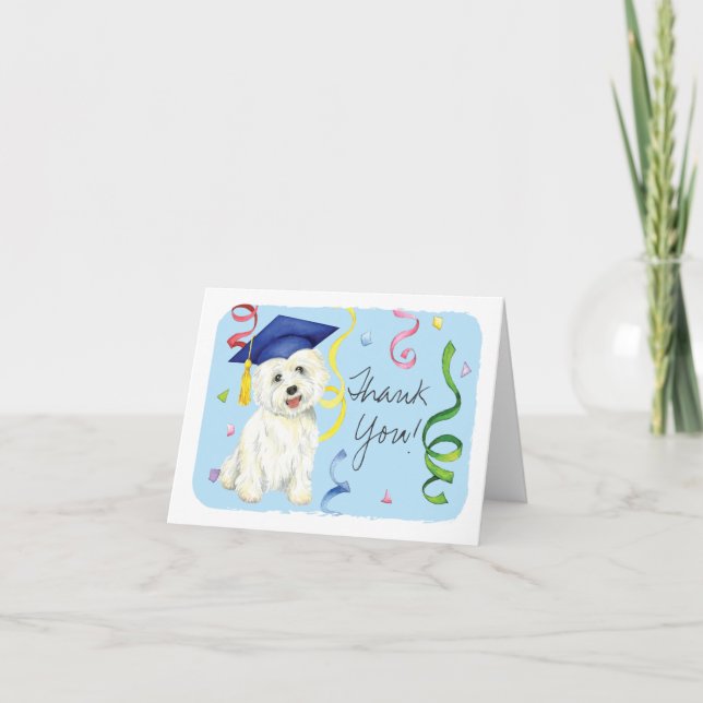 Cartão Formando Westie (Frente)